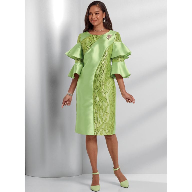 Curves of Textures Midi Dress by EY Boutique