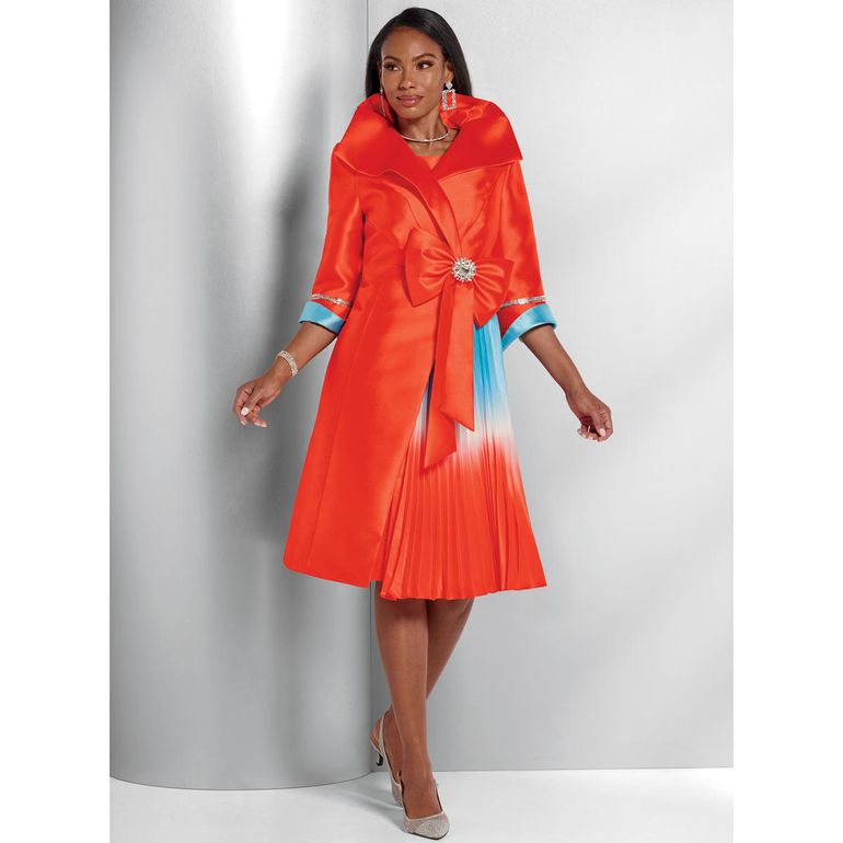 Shades of Pleats Jacket Dress by EY Boutique