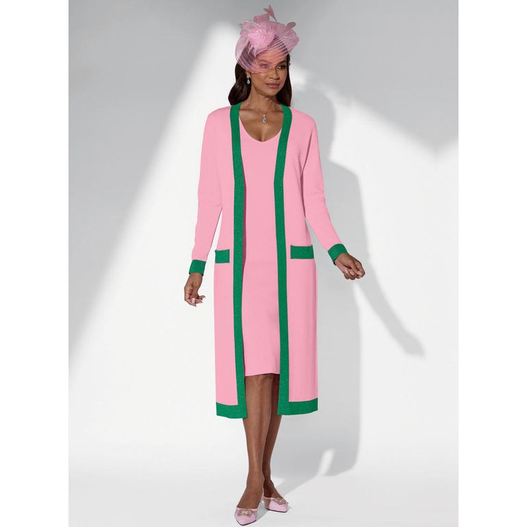 Flattering Knit Jacket Dress by EY Boutique