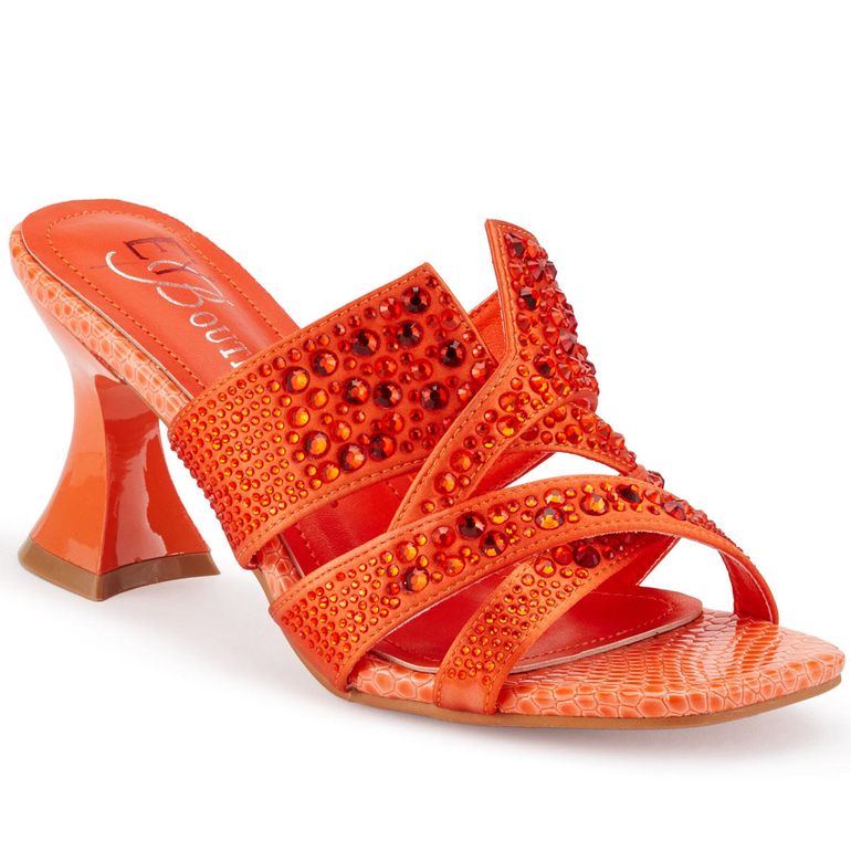 Vivid Criss-Cross Strappy Slide Heels by EY Boutique