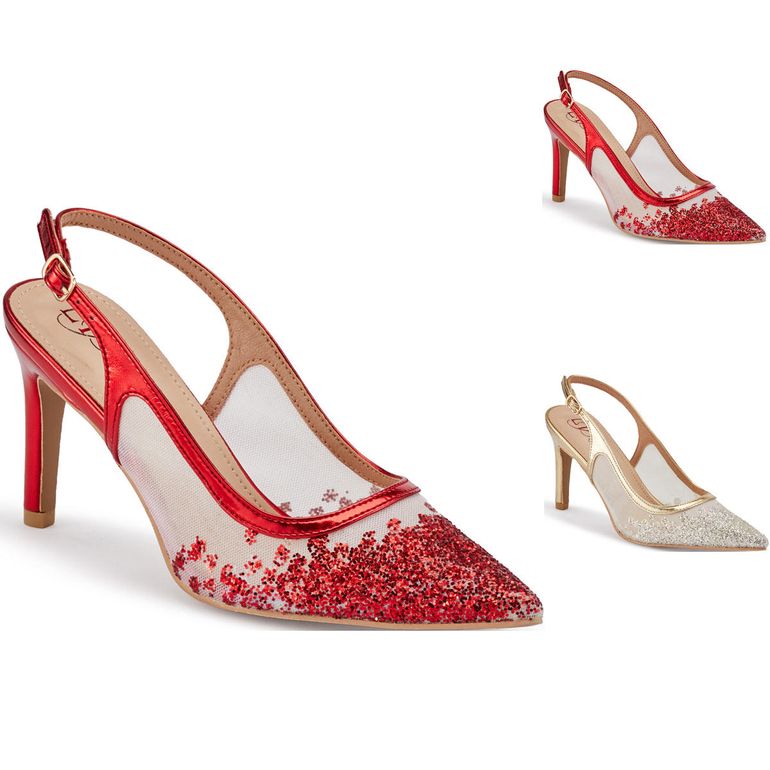 Sheer Glam Slingback Heels by EY Boutique