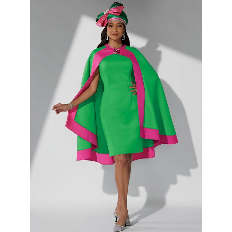Elegant Outlines Cape Dress by EY Boutique