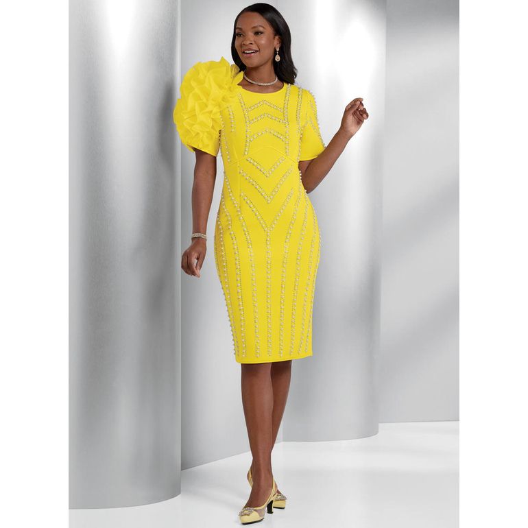 Patterns in Pearls Midi Dress by EY Boutique