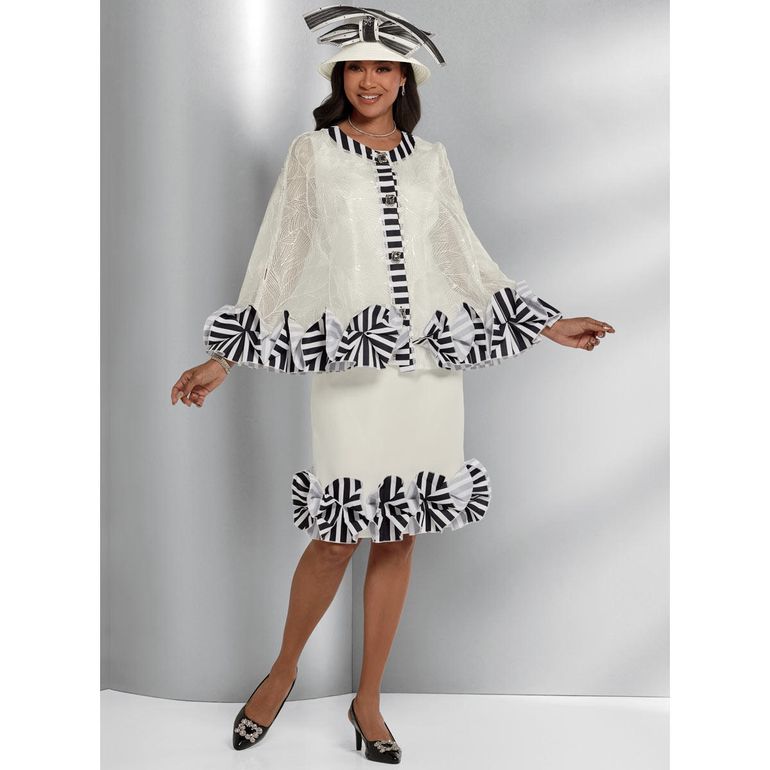 A Dash of Stripes Cape Dress by EY Boutique