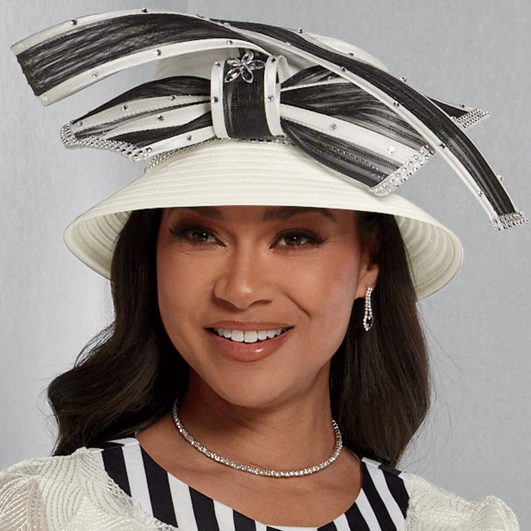 A Dash of Stripes Church Hat by EY Boutique