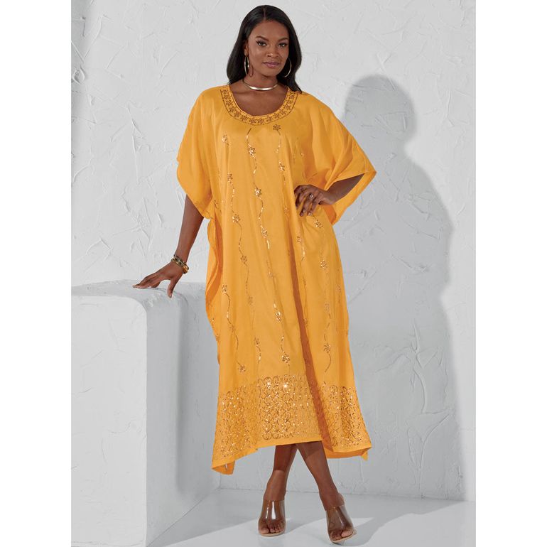 Dazzling Daisies Embellished Caftan by Studio EY