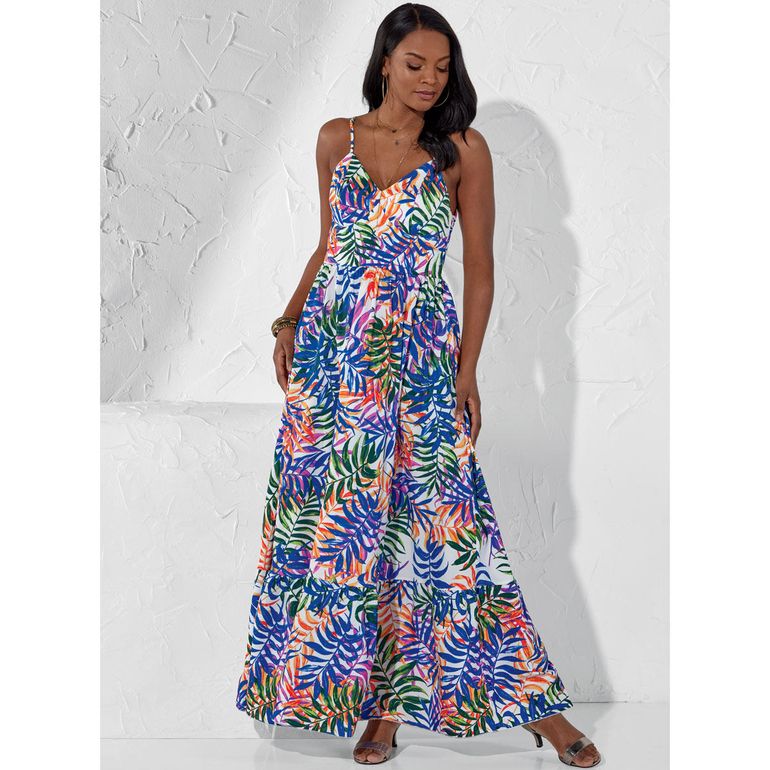 Patterns of Leaves Cami Maxi Dress by Studio EY