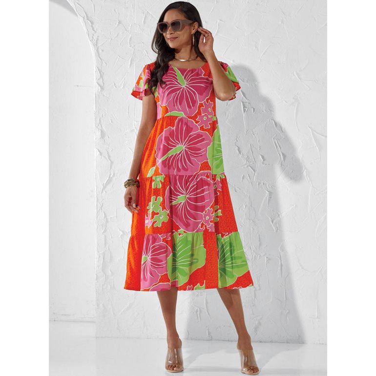 Hues of Hibiscus Midi Dress by Studio EY