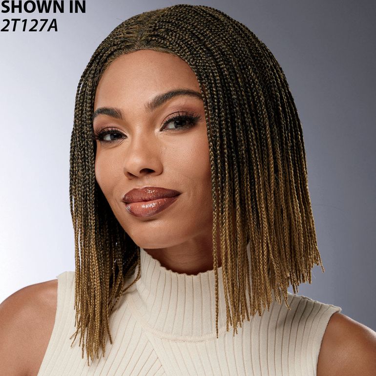 Vickie Lace Front Braided Blunt Bob Wig by Especially Yours®