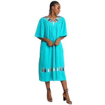 Embroidered Motifs Lounge Dress by Sante