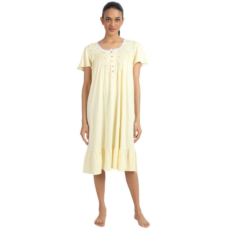 Pretty Touches Embroidered Cotton Nightgown by Sante