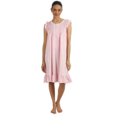 Really Ruffly Embroidered Cotton Nightgown by Sante