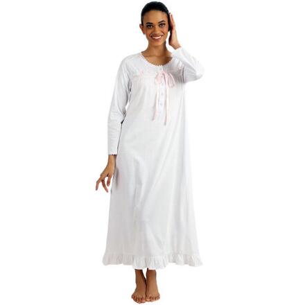 Beribboned Cotton Nightgown by Sante