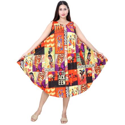 Patch of Portraits Dress by Neelam Fashions