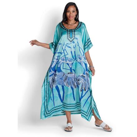 Dancify Print Silky Long Caftan by EY Signature
