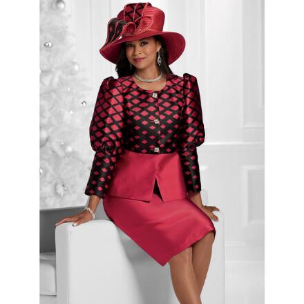 Fit for Flattery Peplum Suit by EY Boutique
