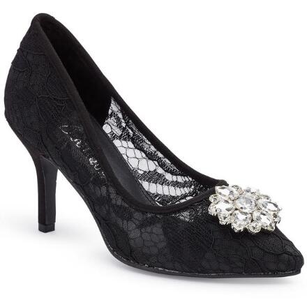 Amazing Lace Jeweled Pump by EY Boutique
