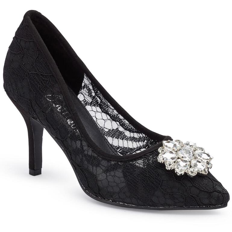 Amazing Lace Jeweled Pump by EY Boutique
