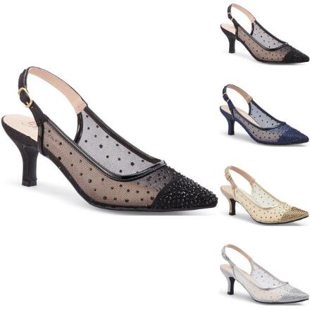 Sheer Beauty Dotted Slingback by EY Boutique
