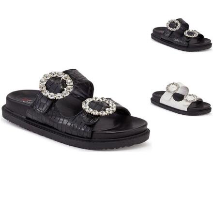 Jeweled Buckles Comfort Slide by EY Boutique