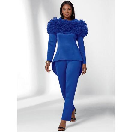 Right Touch of Ruffles Pantset by Dorinda Clark-Cole