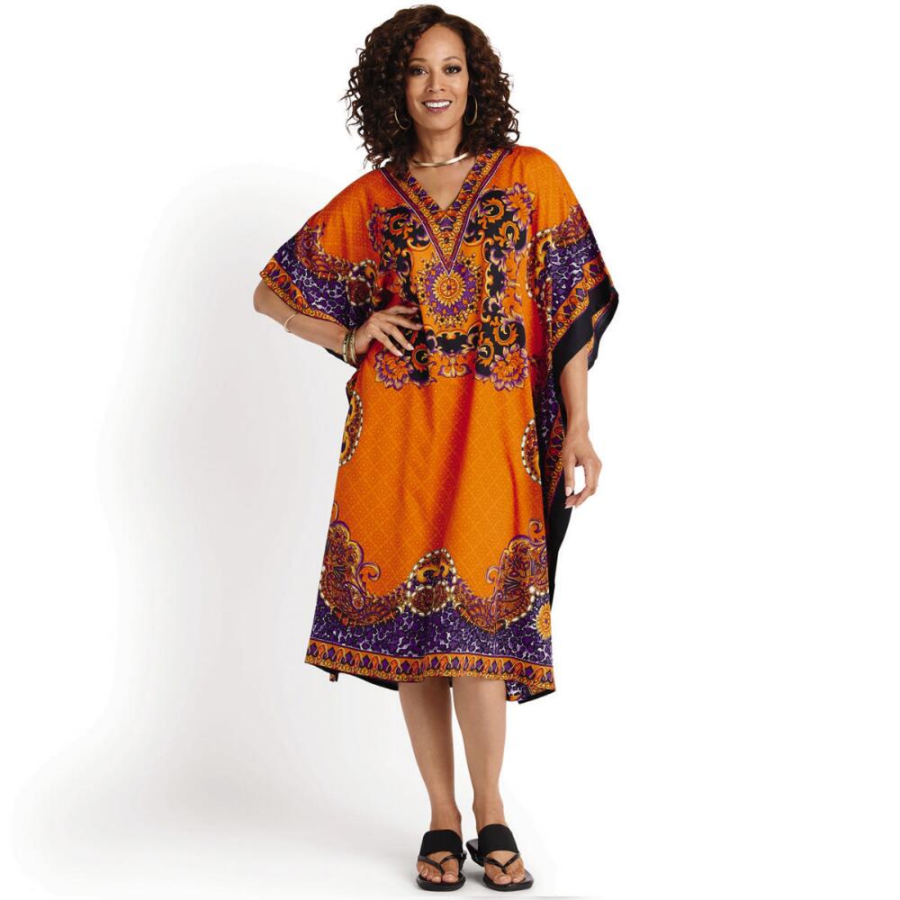 Exotique Print Microfiber Short Caftan by EY Signature | Especially Yours