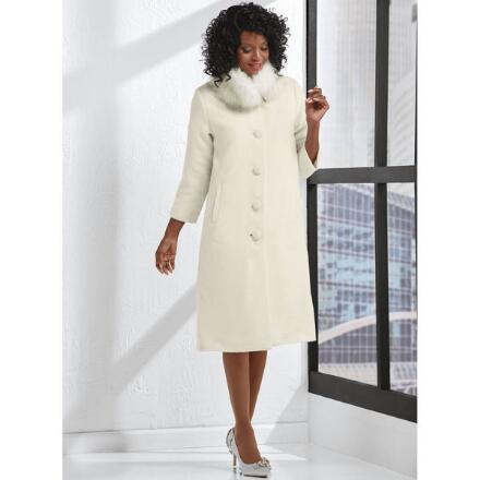 Marvelous Faux-Mohair Coat by LUXE