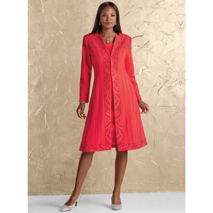 Patterns of Shine Knit Jacket Dress by EY Boutique