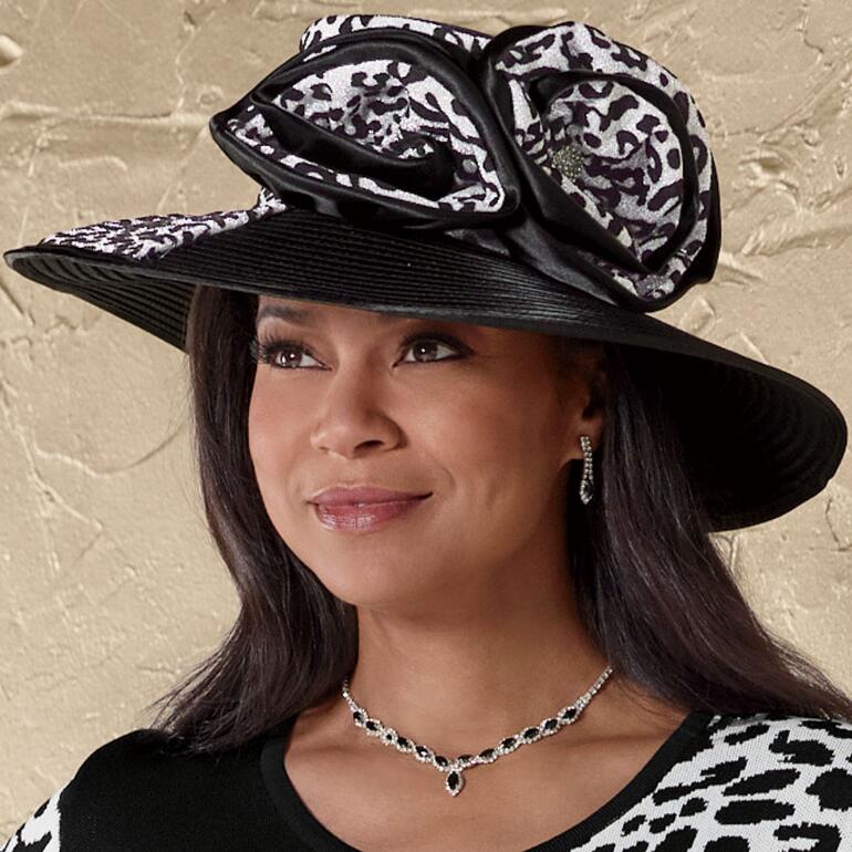 Curves of Cheetah Church Hat by EY Boutique