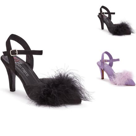 A Fluff of Faux Fur Ankle Strap by EY Boutique