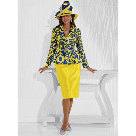 Abstract Attracts Women's Peplum Suit by EY Boutique