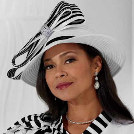 Stunning Stripes Church Hat by EY Boutique