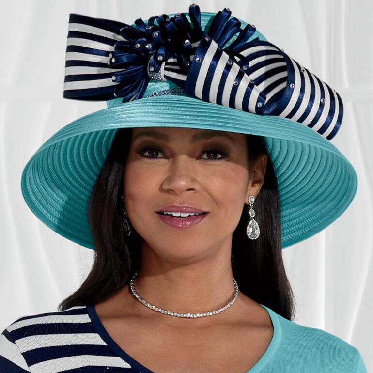 Go for Stripes Church Hat by EY Boutique