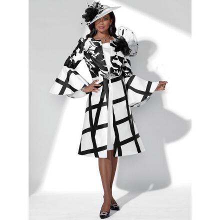 Contrast Graphics Jacket Dress by EY Boutique